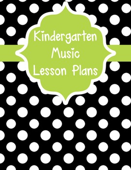 Preview of Black and White Polka Dot Music Lesson Plan Binder Covers