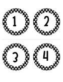 Black and White Polka Dot Numbers