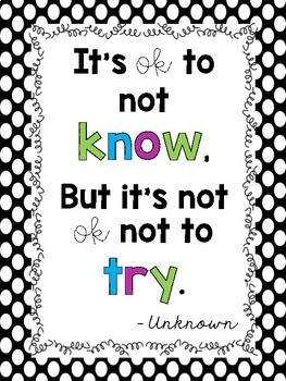 Black and White Polka Dot Quote Posters with BRIGHTS by Shafer's ...