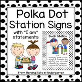 Black and White Polka Dot Station Signs