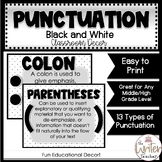 Black and White Punctuation Posters