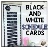 Black and White Schedule Card Display - Class Agenda Decor