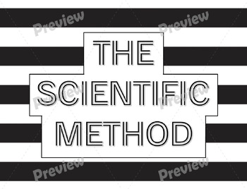 Preview of Black and White Scientific Method Posters