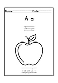 Black and White Simple Alphabet Color and Trace Education 