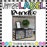 Black and White Simple Labels (Editable)