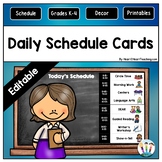 Black and White Split-Color Theme Daily Schedule Cards {EDITABLE}