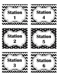 Black and White Station Labels