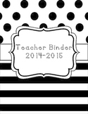 Black and White Teacher Binder Covers & Divider Pages