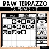 Black and White Terrazzo Classroom Decor | Calendar Kit - 