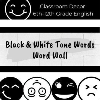 Preview of Black and White Tone Words for Word Wall