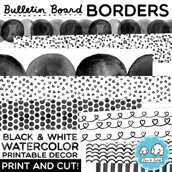 VILLCASE 3 Rolls Border Stickers Bulletin Board Borders Bulletin Board Trim  Black Bulletin Board Paper Black and White Bulletin White Decor Whiteboard