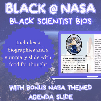 Preview of Black at NASA - Biographies of Black Scientists - Black History Month