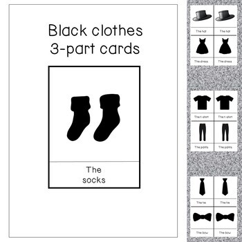 Black clothes language pack by JK Special Education | TpT