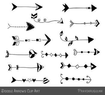 doodle arrow clip art