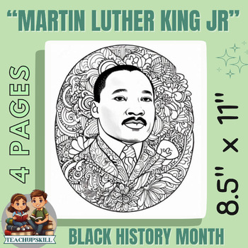 Preview of Black history -Martin Luther King Jr. Mandala Coloring Pages