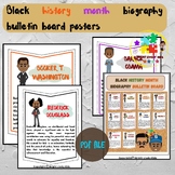 Black history Month Biography Bulletin Board Posters