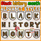 Black history month Bulletin Board Set Lettering styles - 