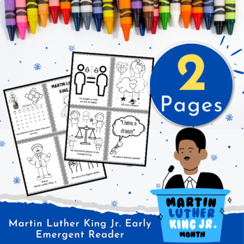 Preview of Martin Luther King Early Reader Kindergarten & 1st grade -  Black history month