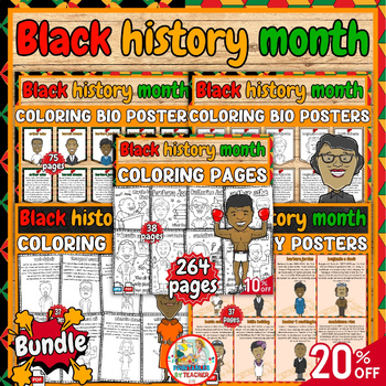 Preview of Black history month activities-bulletin board Bundle | coloring pages - posters