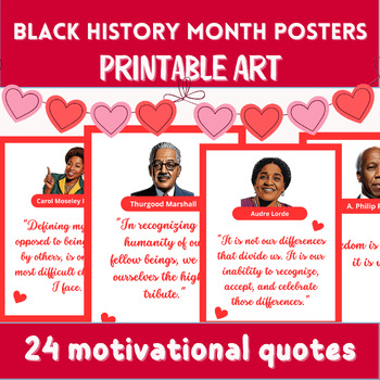 Preview of Black history month and valentine's day decor-posters february