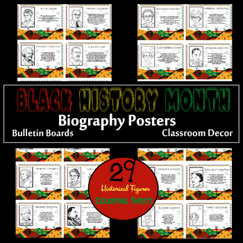 Preview of BLACK HISTORY MONTH Biography Posters | Bulletin Boards | Classroom Decor