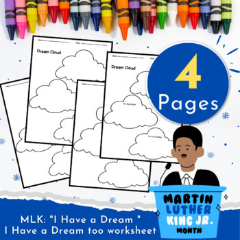 Preview of Martin Luther King Jr dreams Cloud - I Have a Dream: MLK day | Black history