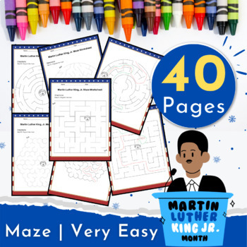 Preview of martin Luther King JR Maze  - Very Easy | MLK Day  - Black history month