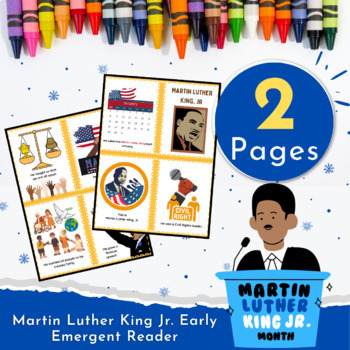 Preview of martin Luther King Jr Early Reader Kindergarten - MLK Day - Black history month