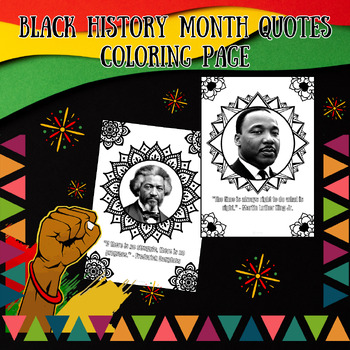 Black history month quotes coloring page by LEARNME | TPT