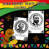 Black history month quotes coloring page