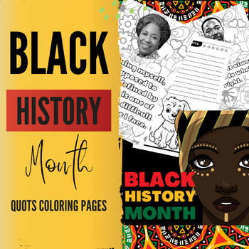 Black history month quots coloring pages by Best Objective Classroom