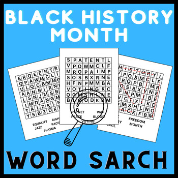 Black history month word search puzzle,febreary activity,2,3,4,5 grade.