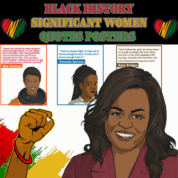 Preview of Black history significant women quotes posters | Black history month