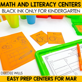 Kindergarten Literacy Centers and Math Centers - St Patric