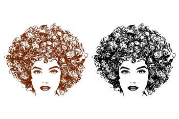 Download Black Woman Svg Natural Hair Afro Clipart 140sv By Hamhamart Tpt