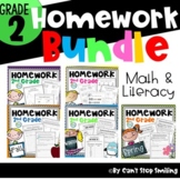 2nd Grade Homework for the Year ~ Reading Grammar  Writing and Math