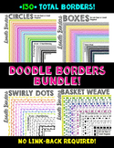 Doodle Borders Clip Art Graphics Bundle for Commercial Use