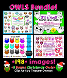 Owls Clip Art Digital Graphics Bundle