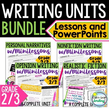 Preview of 2nd & 3rd Grade Writing Units Bundle~ Narratives , Opinion and Informational