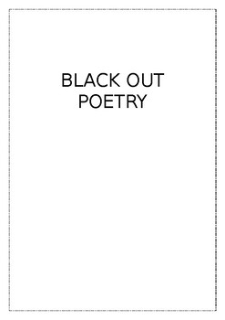 Preview of BlackOut Poetry Activity (FREE)