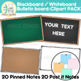 Blackboard / Whiteboard / Bulletin board : Clipart PACK