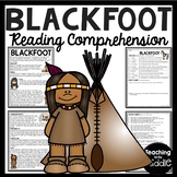 Blackfoot Native Americans Reading Comprehension Worksheet