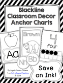 Blackline Classroom Decor Anchor Charts - Save on Ink!