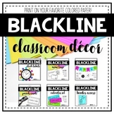 Blackline Classroom Decor Bundle