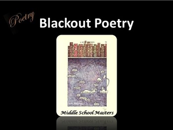 Preview of Blackout Poetry 2-day Lesson Plan