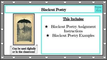 Preview of Poetry: Blackout Poetry Lesson