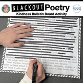Blackout Poetry Kindness Bulletin Board Poetry Month Activity