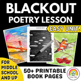 Blackout Poetry Lesson / Creative Art Project: 50+ Workshe