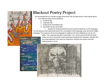 Preview of Blackout Poetry Project