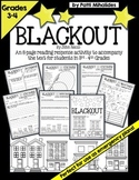 Blackout by John Rocco: Reading response activity/workshee